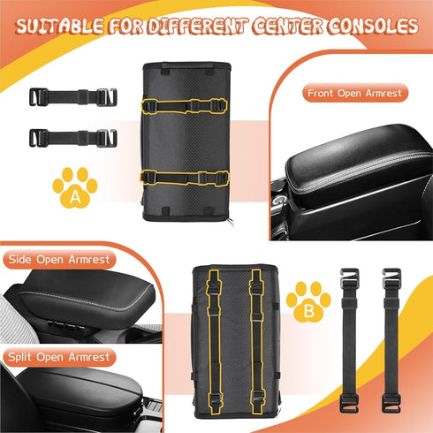 18 lbs >9in) WOYYHO Console Dog Car Seat Luxury Center Console (Width Dog Car Bed Carseat with Soft Cushion and Safety