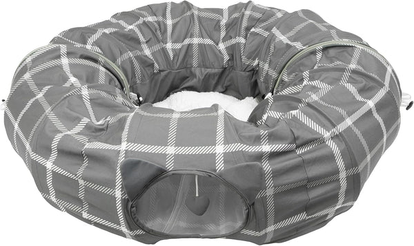 Kitty City Large Cat Tunnel Bed, 2-in-1 Zip-Together Cat Play Tunnel &