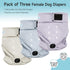 (3 Pack, Paw Legend Washable Reusable Female Dog Period Diapers for Heat Doggie Puppy Diapers for Female Dogs X-Small)