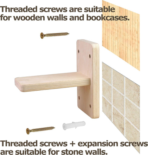 Wall Mounted Stairs for Cats, Wooden Cat Wall Shelf Set, Cat Scratching Post Steps for Climbing and Lounging
