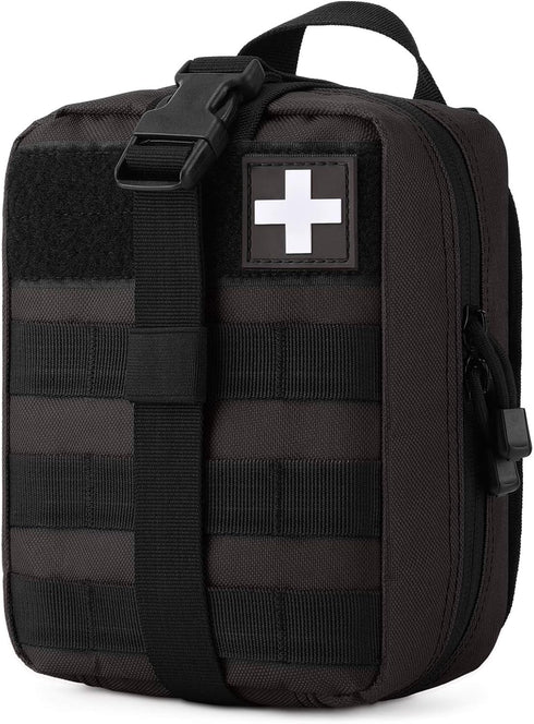 Gonex MOLLE Medical Pouch, EMT First Aid Pouch, Rip-Away IFAK Tactical Utility Pouch for Outdoor Activities (Bag Only)