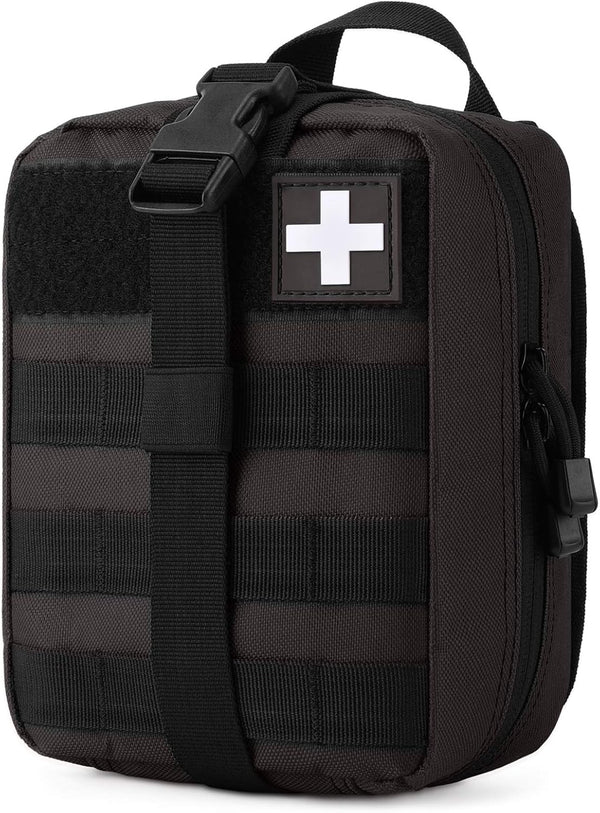 Gonex MOLLE Medical Pouch, EMT First Aid Pouch, Rip-Away IFAK Tactical Utility Pouch for Outdoor Activities (Bag Only)