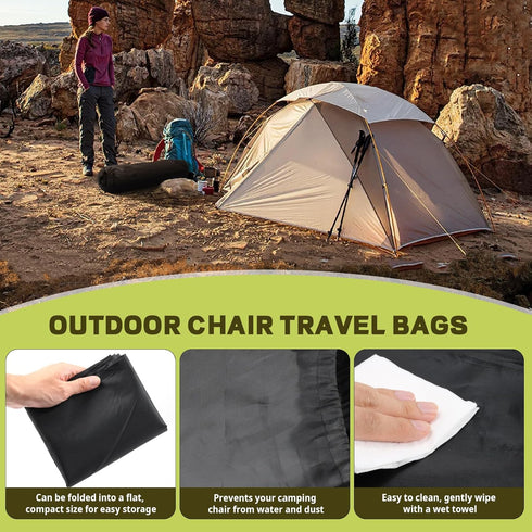 Antrys 2 Pack Camping Chair Replacement Bag for Coleman Portable Folding Chair Carry Bag with Shoulder Strap