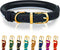 Reflective Rolled Leather Dog Collar, Adjustable Soft Padded Collar for Extra Large Breed Dogs (XL, 17"-21", Black)
