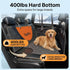 Hammock, 400lbs (Black-54x18) SugarFox Dog Car Seat Cover for Back Seat - Upgraded PU Leather Dog Hard Bottom Backseat