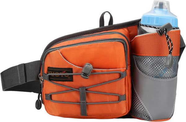 Waist Pack with Water Bottle Holder - Hydration Belt for Running, Walking, Hiking