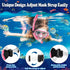 U PHITNIS Kids Snorkel Set - Dry Top Snorkeling Gear for Age 4-14, Childs Diving Mask with Big Eyes