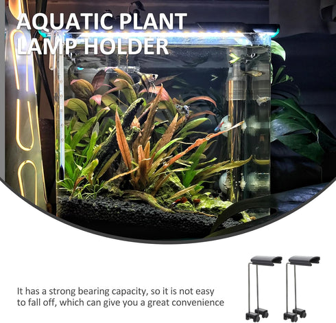 2pcs Fixtures Lamp Holders Light Rack Professional Led Support Accessories Decoration Tank Grass Water for Holder