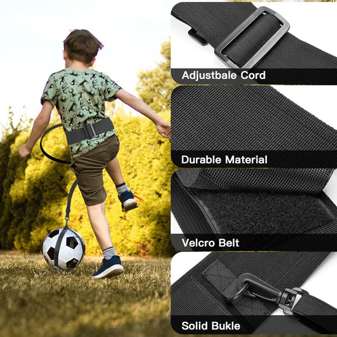 Xxerciz Adjustable Soccer Belt Trainer, Durable Nylon Kick Trainer for Football, Volleyball, Rugby