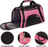 Soft-Sided Pet Carrier for Small Medium Cats Dogs, Airline Approved up to 15 Lbs (Medium, Pink)