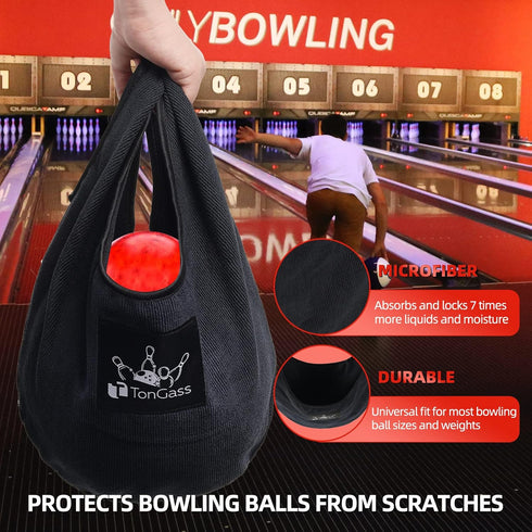 (3-Pack Shammy TonGass Giant Microfiber Bowling Ball Seesaw Towel, Machine Washable Microfiber Bowling Ball See-Saw