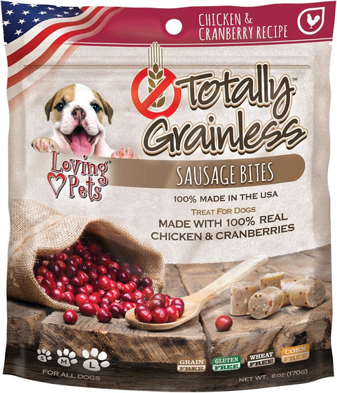 Loving Pets Totally Grainless - Chicken & Cranberry Recipe Sausage Bites For