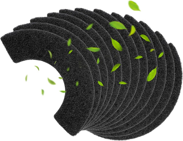 12 Pack Carbon Filters Compatible with Model 4, Cat Litter Box Filters Replacement to Absorb Odors Control Damp