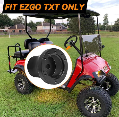 iLSKW Golf Cart Steering Wheel & Hub Adapter for EZGO TXT and RXV, Not Compatible with Other Models
