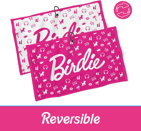 Shanker Golf Birdie Pink Towel - Funny Microfiber Waffle Golf Towel for Women - Perfect Gift & Accessories