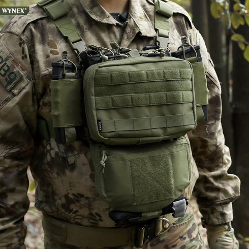WYNEX Tactical Mag Admin Pouch, Molle Utility Tool Organizer with Triple Stacker Holder