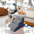Dog Stairs for High Beds, 3-Step Small Large Dog Steps for Couch/Bed, Non-Slip Sticker Balanced Indoor Step, 30D Grey