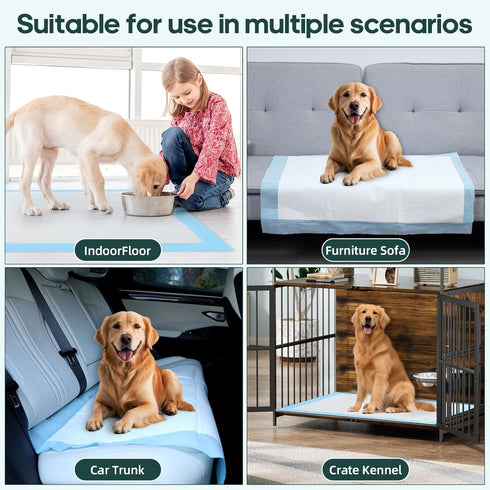Yeelooyebeen 35x31 Inch 6 30 Count Puppy Pads Extra Large Layer Quick Absorb Leakproof for Incontinence for Dogs Cats