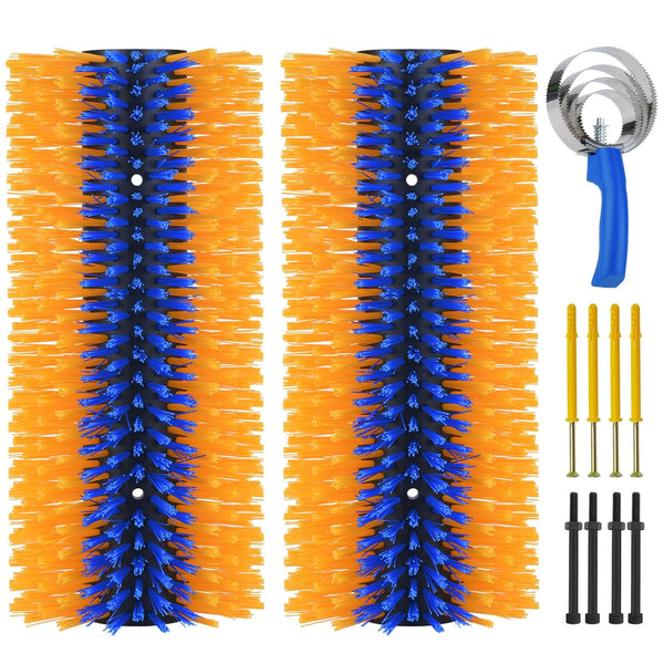 2 Pack Livestock Scratching Brush, Large Horse Grooming Brush Kit With Stainless