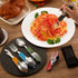 Folding Camping Utensils Cutlery Set, 4-in-1 Stainless Steel Spoon Fork Knife Bottle Opener, 5 Pcs, Red, Green, Black,