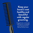 WAHL Professional Animal Mane & Tail Brush - Ergonomic Black Braiding Comb (#858708) for Grooming