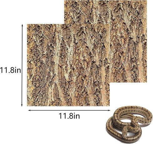 Tfwadmx 2Pcs Cork Terrarium Background, 11.8” x 11.8” Natural Cork Bark Backdrop for Reptile Accessories