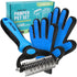 Maxpower Planet Pet Grooming Brush and 2X Grooming Gloves Combo, Double Sided Dematting Brush for Dogs and Cats