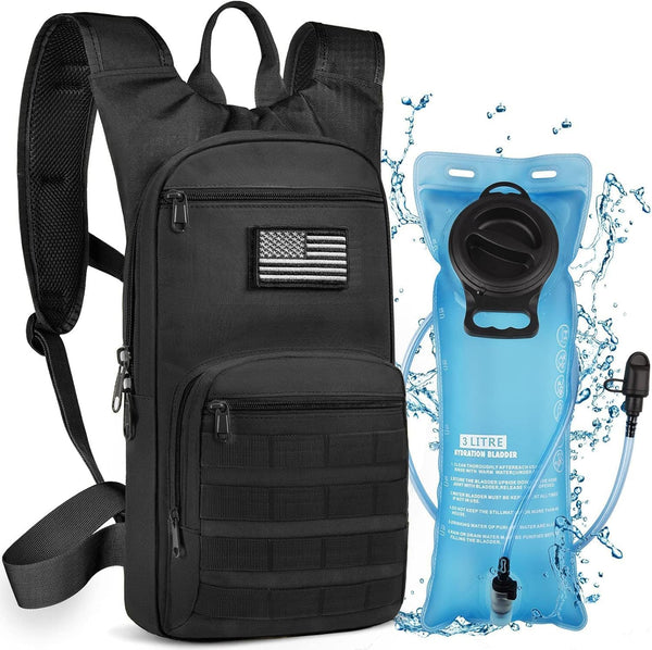 NOOLA 3L Hydration Backpack with TPU Water Bladder, Tactical Pack for Men Women, Perfect for Hiking and Biking