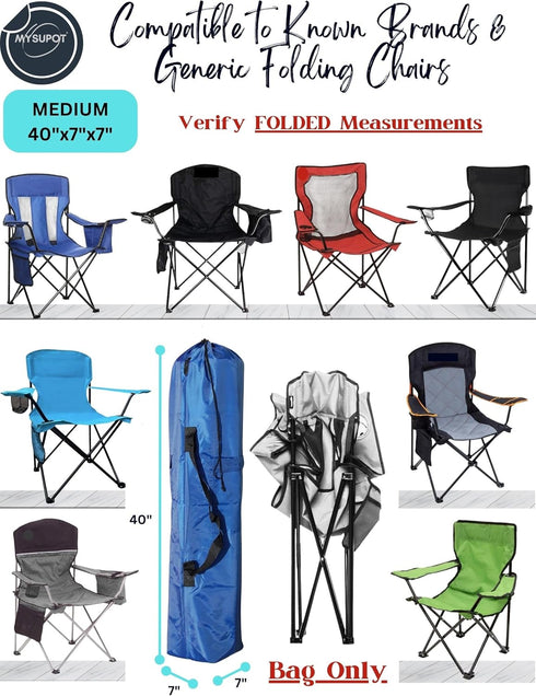 40"x7"x7" Hammock, 420D (Blue, M) Replacement Bag for Folding Camping Chair, Camp Chairs, Yoga Mat, Beach Chair