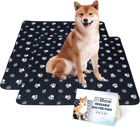 EZwhelp Reusable Dog Pee Pads, Washable Waterproof Mats for Dog Potty Training