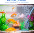 Shappy 6.5 Feet 12 Pcs Standard 1/5" Aquarium Airline Tubing with Air Pump Accessories, Stones, Valves, Cups