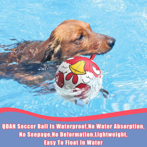 Dog Toys Soccer Ball with Straps, Durable Outdoor Toy for Small Medium Dogs, Puppy Birthday Gifts (6 Inch)