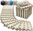 Gym Flooring Set - Interlocking EVA Soft Foam Floor Mat, 18 Pieces Puzzle Rubber Tiles for Home Fitness, Garage