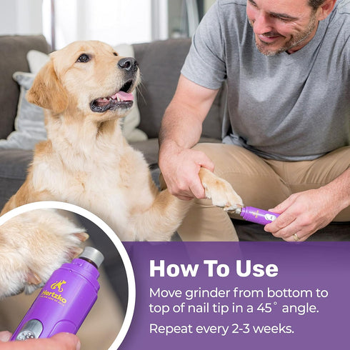 Hertzko Electric Cat & Dog Nail Grinder, Rechargeable Trimmer for Small and Large Dogs