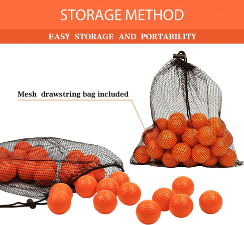 Bac-kitchen 40 Pack Foam Golf Practice Balls - Realistic Feel and Limited Flight Training Balls for Indoor or Outdoor