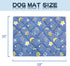 Dog Crate Mat, Ultra Soft Washable Bed Mat with Anti-Slip Bottom, Cute Prints, for Large Medium Small Dogs (59" X 35")