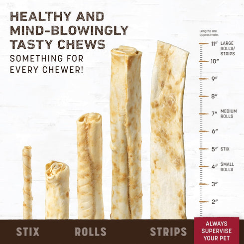 Earth Animal No Hide Large Beef Flavored Dog Chews, Long Lasting Chew Sticks for Large Dogs, Rawhide Free.