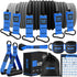 Heavy Resistance Bands Set for Working Out, 300lbs Fitness Bands with Handles, Door Anchor, Home Gym Equipment