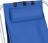 Buyter Portable High-Strength Beach Chair with Adjustable Headrest in Blue Color