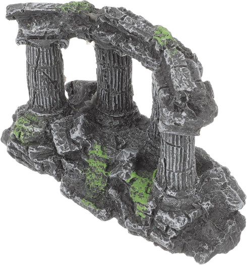 PRETYZOOM Miniature Roman Column Ornament for Aquarium Decorations, Rock Cave for Shrimp, Fish, and Turtle