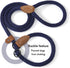 Mile High Life Slip Leads for Dogs | Heavy Duty Dog Training Leash | 4 Feet No Pull Slip Leashes w Leather Tip | Navy Rope Lead for Dogs Outside