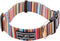 Lucky Love Dog Collar, Rainbow Stripes Pattern for Tiny Dogs, Comfortable Soft Hippie Collars, XS