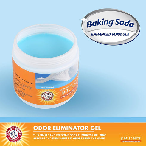 Arm & Hammer For Pets Pet Scents Solid Gel Deodorizer - Fresh Breeze Scent, 15 Ounces