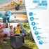 YOSN Portable Toilet for Adults,Upgraded Soft Leather Folding Camping Toilet with Lid and Mesh Side Pocket, Travel