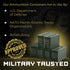 50 Cal Ammo Can M2A1 - Steel Waterproof Ammo Box for Storage, Military Spec Certified Utility Dry Box