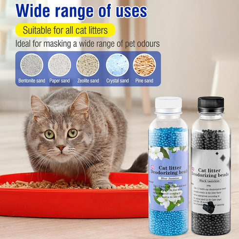 Xcdsxer 8.5 oz (2 Cat Litter Box Deodorant - Beads & Crystals | Eliminate Cat Stink, Neutralize Odor, pcs)