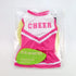 Fitwarm Cheerleader Dog Costume - Sporty Cheer Dog Dress for Small Dogs, Pet Clothes, Cat Outfits, Pink White, Large