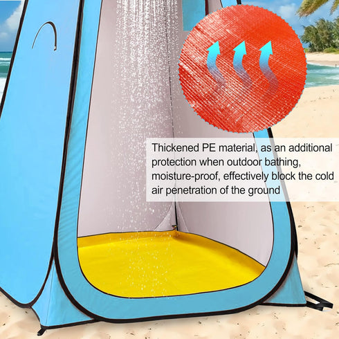 39.5" Camp Shower Tent Bottom Mat, Non Slip Changing Tent Bottom Pad, Removable Outdoor Shower Tent Floor Mat, Portable