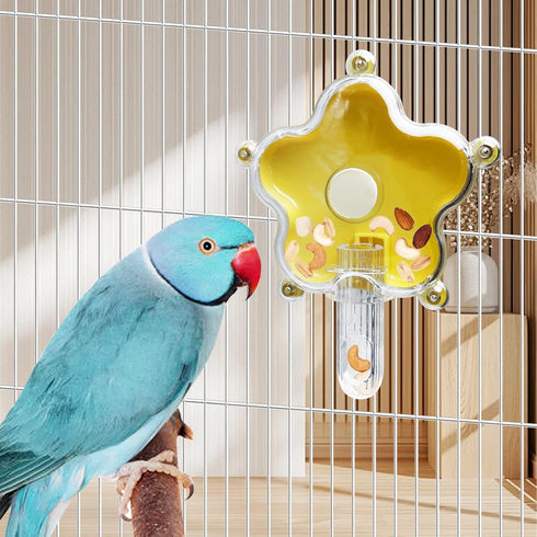 BNOSDM Bird Foraging Toys Cockatiel Foraging Wheel Parrot Cage Spinning Toys Parakeet Enrichment Puzzle Feeder Toy