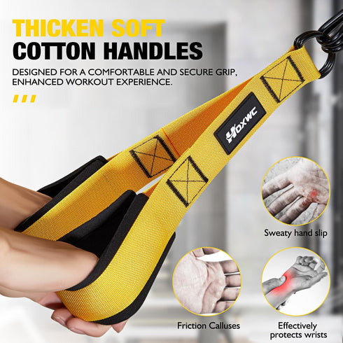 Home Gym Equipment Resistance Bands with Handles, Door Anchor, Tricep Rope Cable Attachment